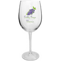 16 Oz. Cachet Tulip Wine Glass with Red Stem (4 Color Process)